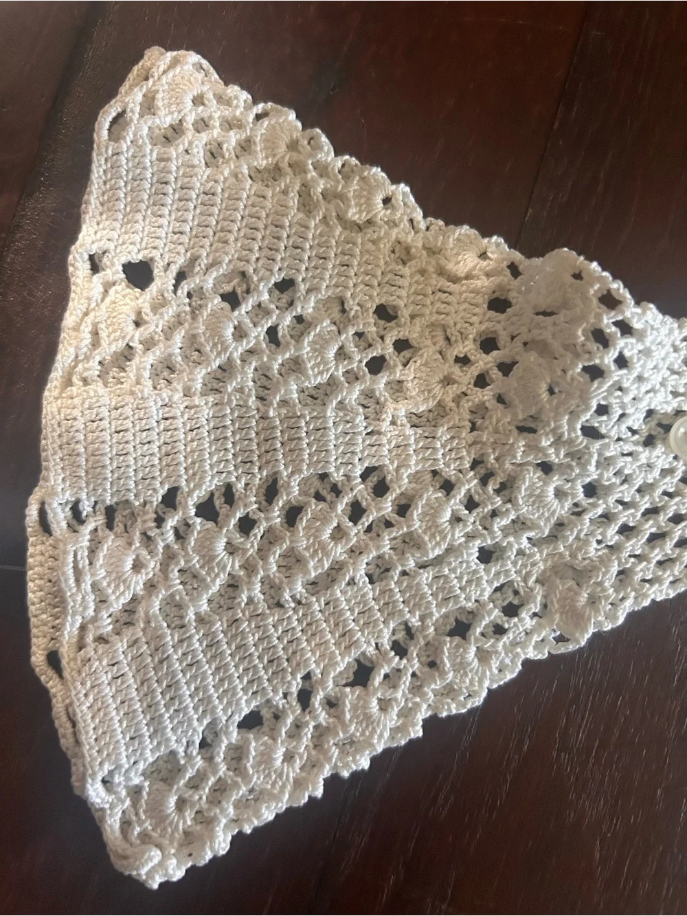 Vintage Handmade Crochet Women's Gloves – Cream